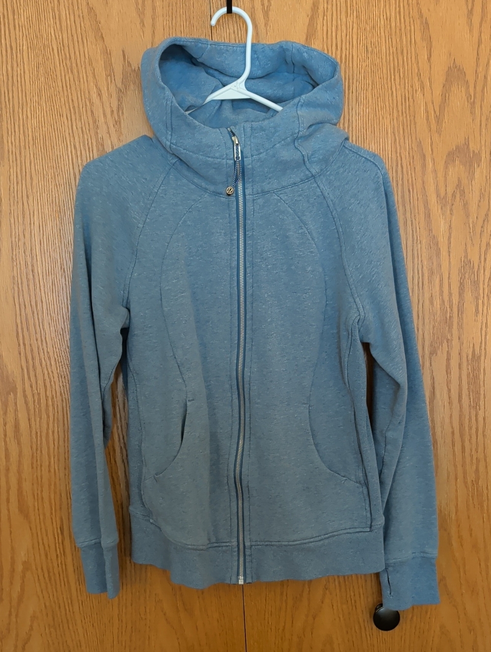 lululemon athletica Heathered Blue Full Zip Scuba Hoodie